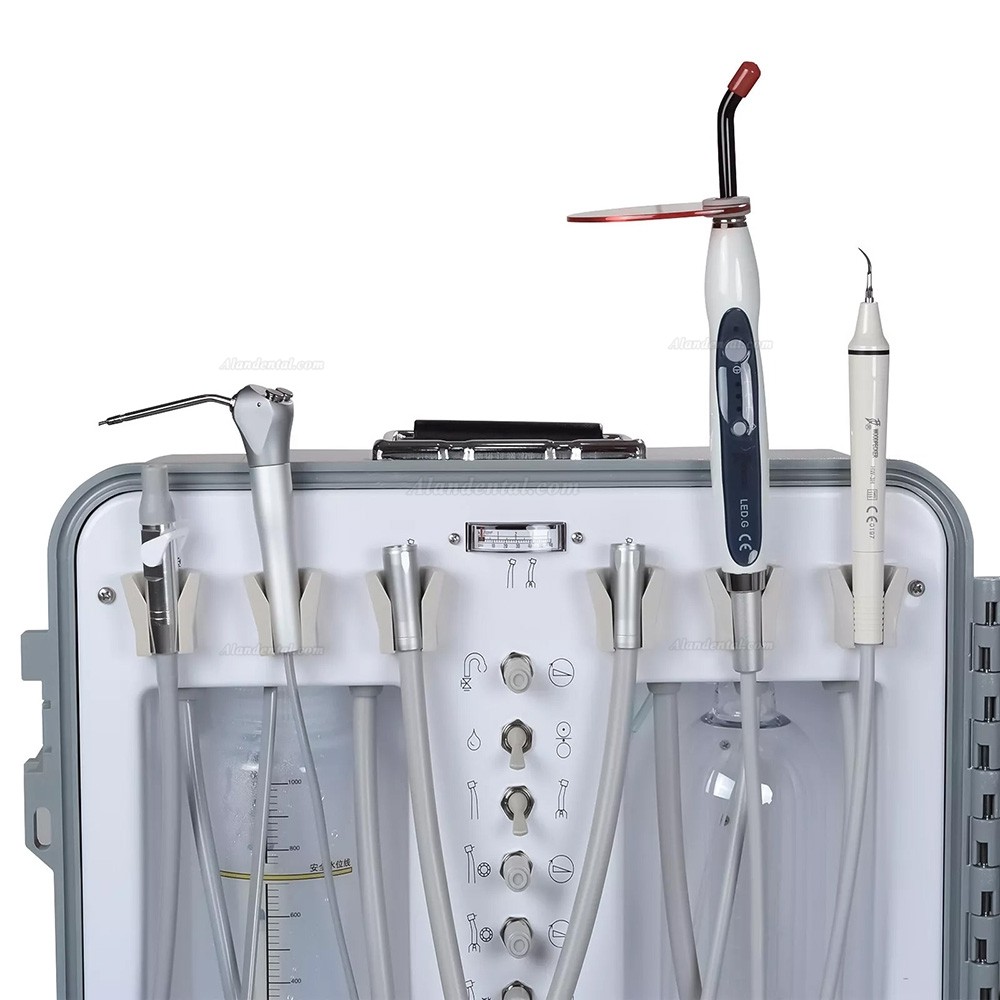 Dynamic® DU893 Portable Dental Unit With Air Compressor Ultrasonic Scaler LED Curing Light